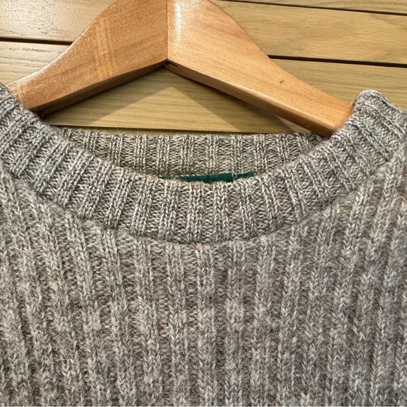 Cabela's Chunky Thick Rib Pure New Wool Crewneck Hunting Sweater with Patches LG - Picture 5 of 12